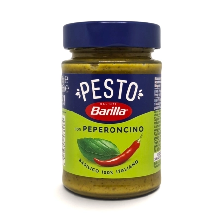 Barilla Pesto Basilico e Peperoncino - sos pesto z bazylią i chili 195g - pikantna nuta prawdziwej Italii